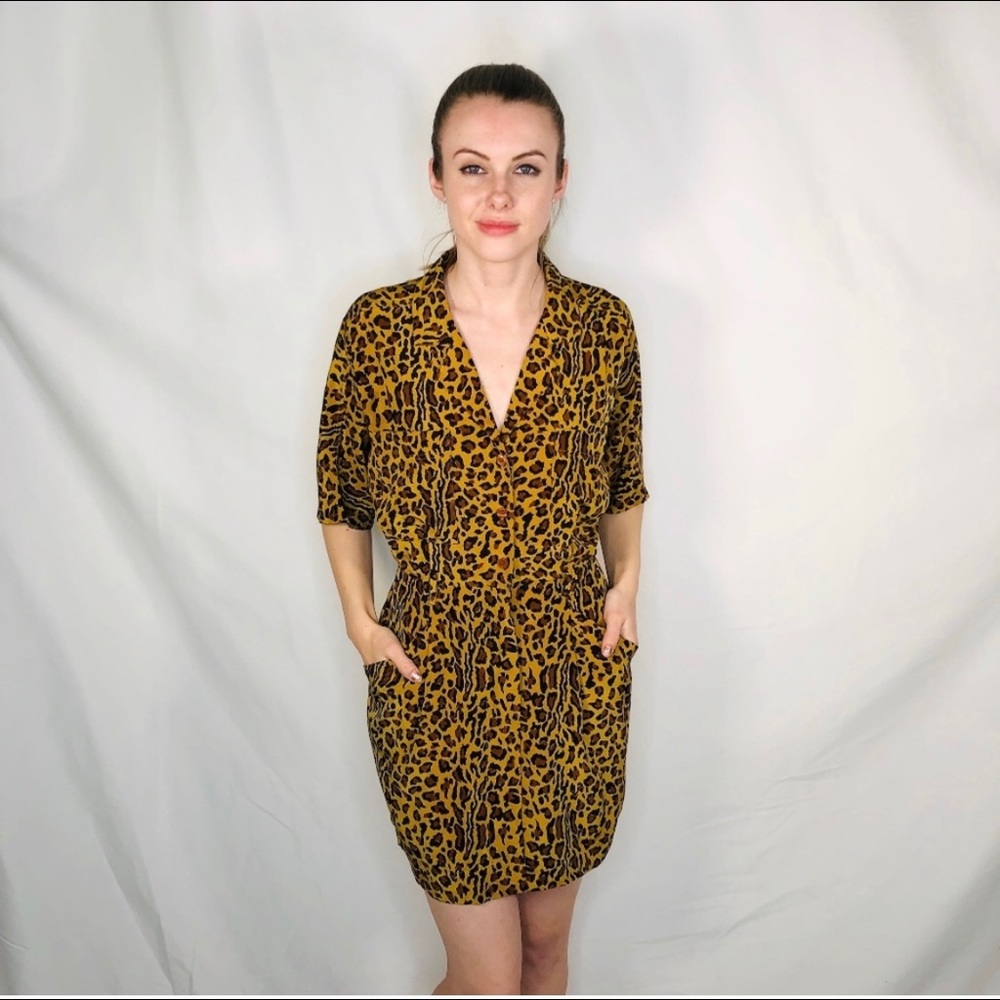 Animal Leopard Print Vintage St. Gillian Dress 8